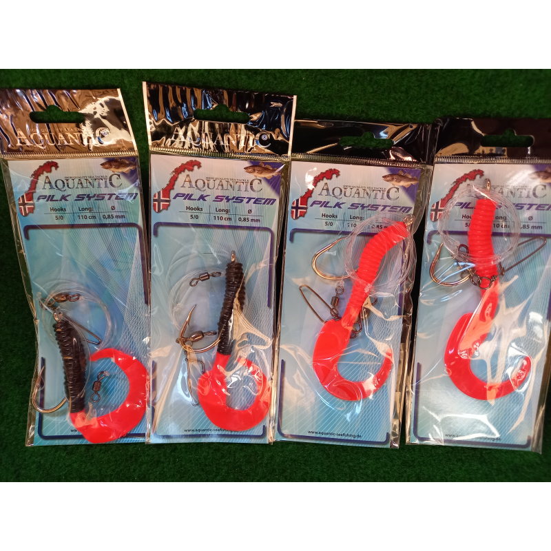 Pilk onderlijn (met Twister) Japans Rood #5/0